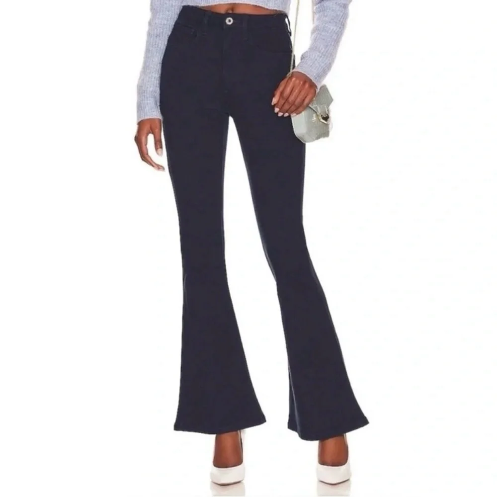 NWT WeWoreWhat True Flare Stretch Twill Demin Jean High Rise True Navy Size 25